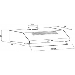 Gruppe Pratico 600 Ελεύθερος Απορροφητήρας 60cm Inox Gruppe Pratico 600 Ελεύθερος Απορροφητήρας 60cm Inox